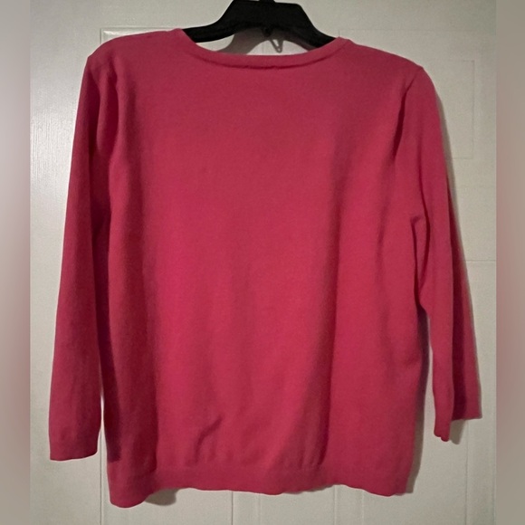 Women’s Talbots Pink Button‎ Up Cardigan Size Petite XL 3/4 sleeve - Picture 4 of 5